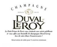 Un Happy Birthday pétillant offert par Champagne Duval Leroy au Petit Prince de Paris